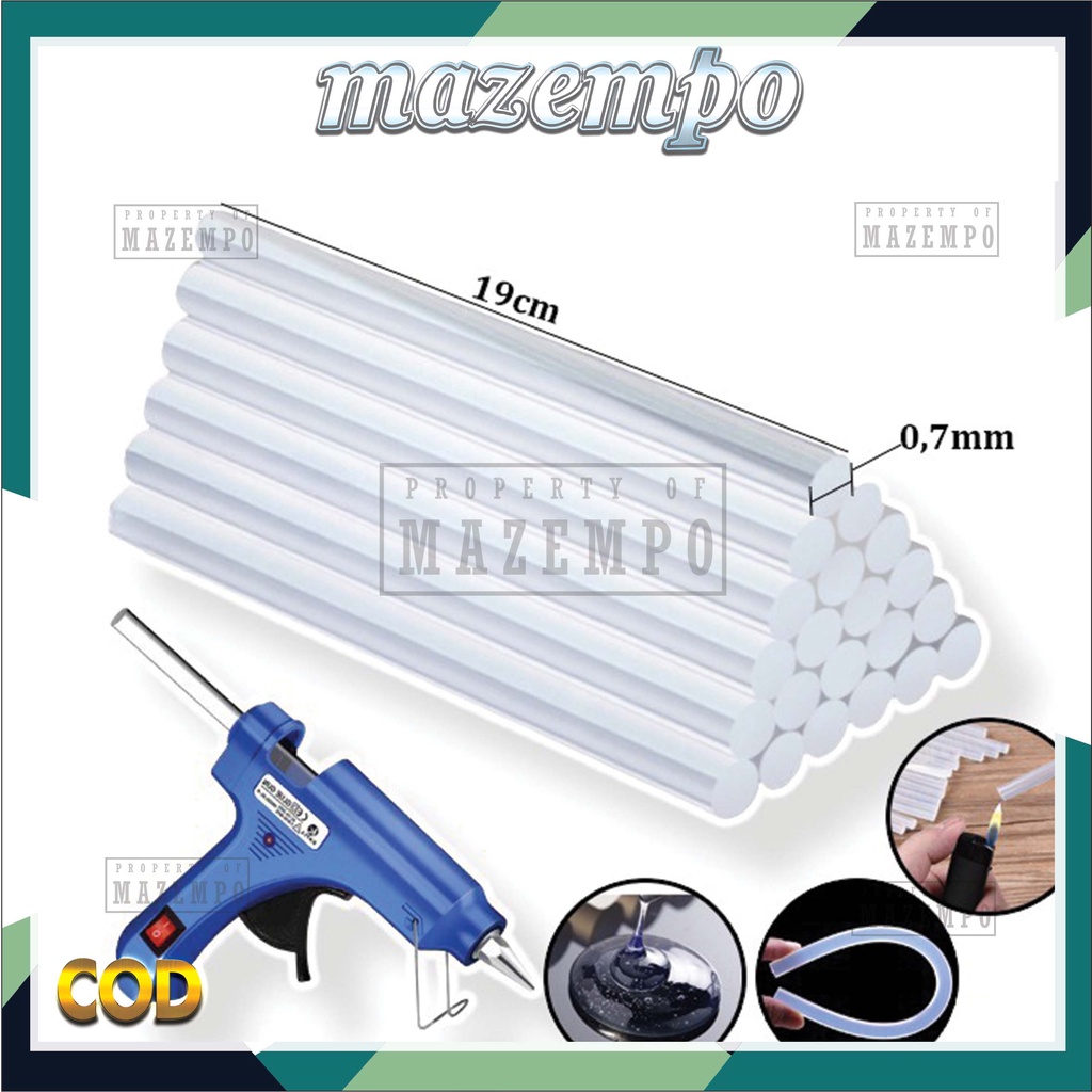 Isi Ulang Lem Tembak / Reffil Lem Tembak / Lem Bakar Kecil / Refill Glue Gun Kecil 7mm masempo mazempo