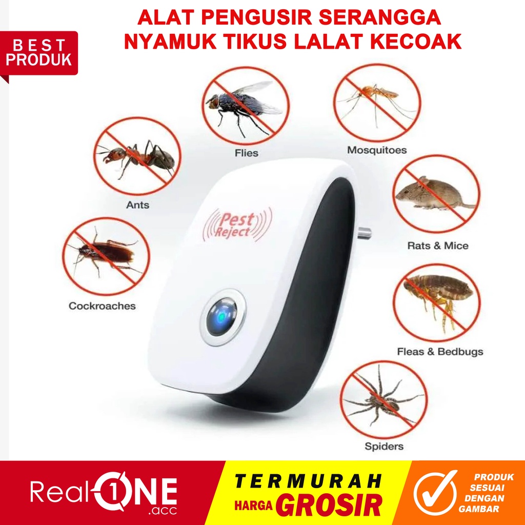 Jual Alat Pengusir Serangga Nyamuk Tikus Lalat Kecoak Ultrasonic Pest Reject Repeller Anti Hama