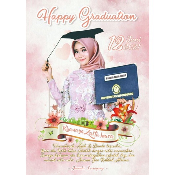 Jual Jasa Design Kado Wisuda Custom Foto Desain Edit Free Ongkir Shopee Indonesia