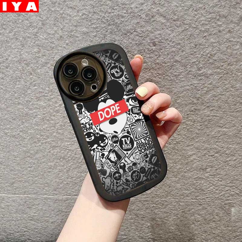 Soft Case Silikon Desain Mickey Untuk OPPO A16 A57 2022 A15 A16K A54 A53 A12 A5S A7 A3S A12E A31 A52 A83 A92 A37 F7 F9 A1K F1s