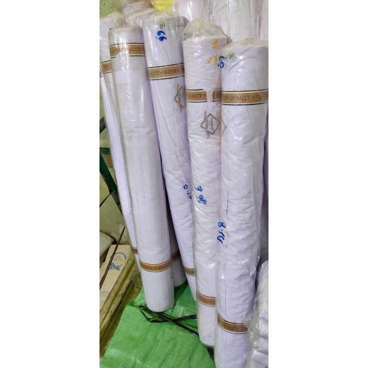 Kain Bahan Seragam sekolah/kerja Murah Berkualitas Teteron TC Yasumaru PUTIH 60 Yard 115cm/1 Roll