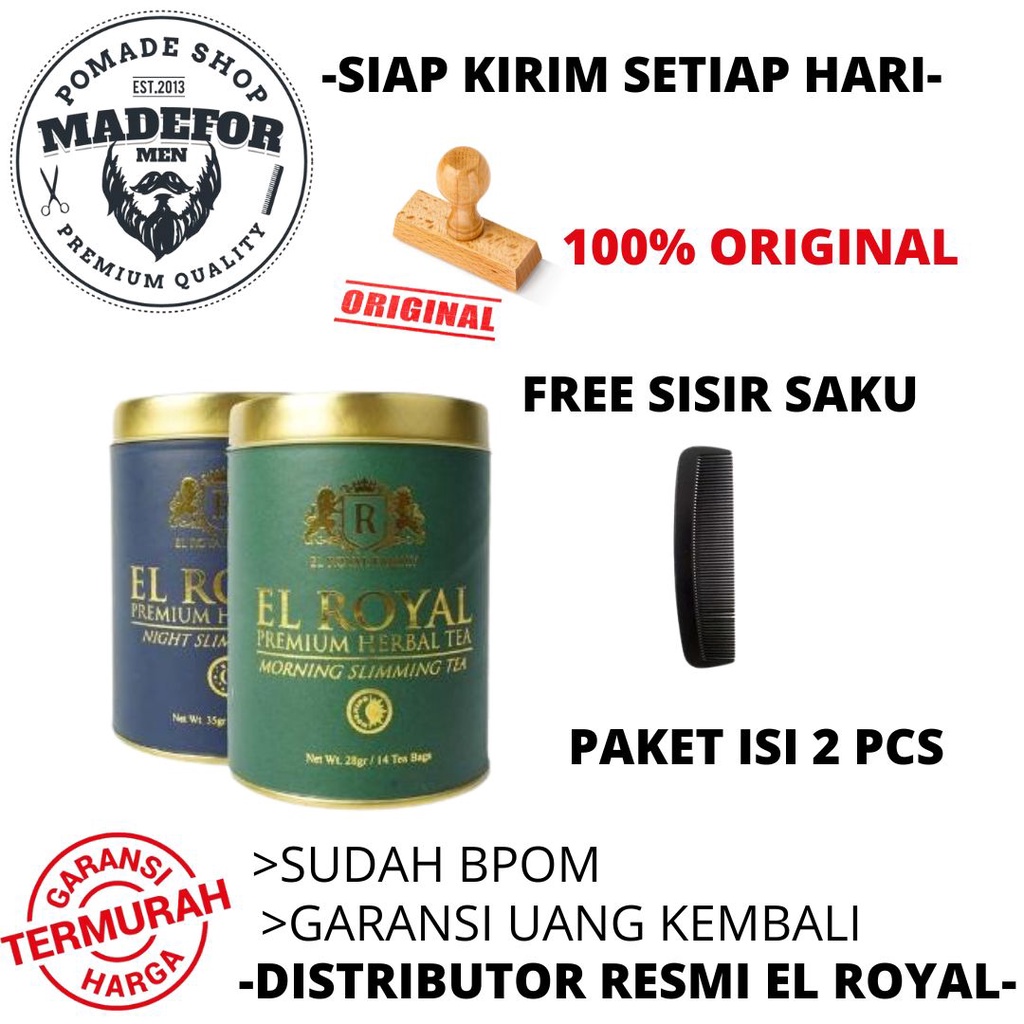 

EL ROYAL PREMIUM HERBAL TEA MORNING & NIGHT TEH HERBAL 1 PAKET - BPOM FREE SISIR SAKU TEH PELANGSING