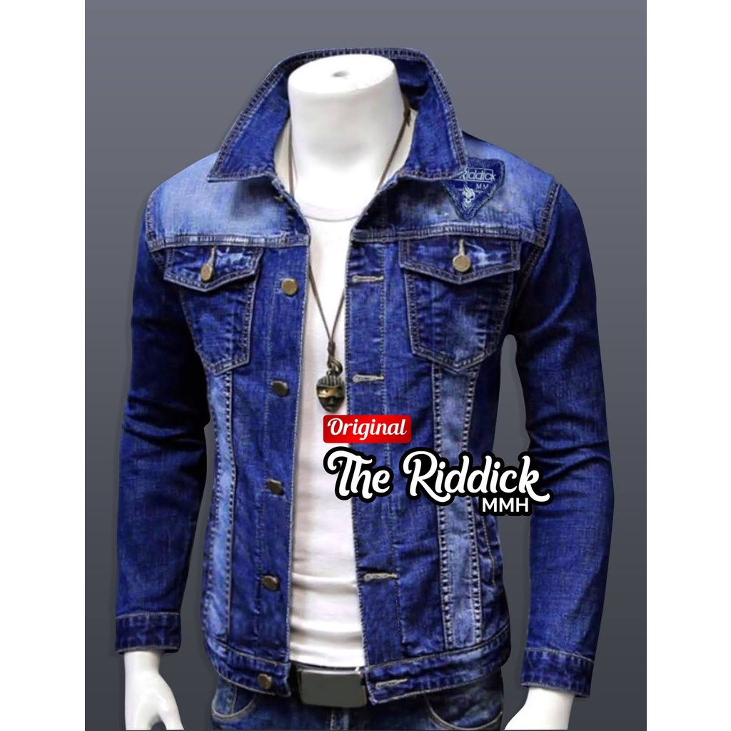 COD - Jaket Jeans Pria Denim Slim Fit New Fashion