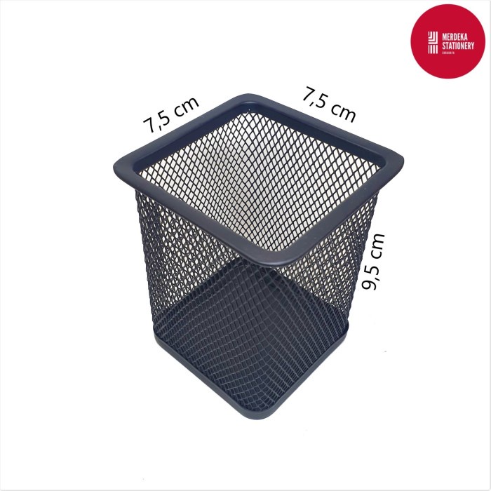 

Stationery Desk/Stationery/Atk/Pen Organizer/Holder/Stand/Tempat Besi Kotak Hitam