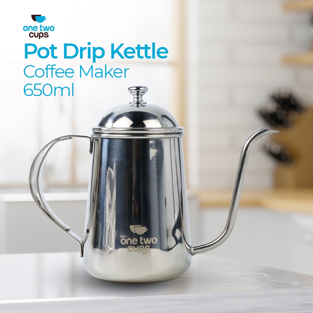 Coffee Maker Pot Drip Kettle Teko Barista Kopi 650ml - HS4011 - 7RHXAPSV Silver