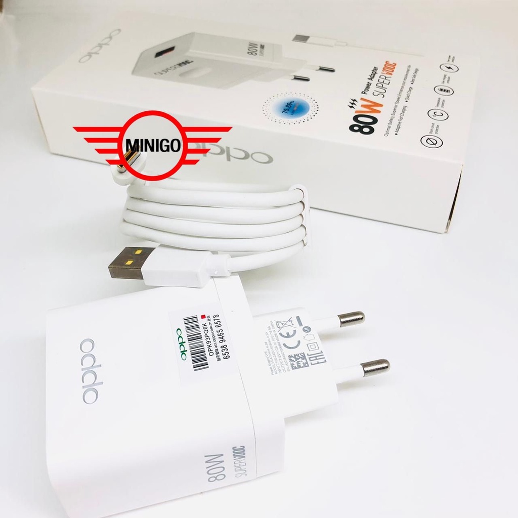 PROMO Charger Casan Cas A77s New Ready Boss 80W A53 A54 A55 Reno 4F 65W Fast Charging Tipe TYPE C dan MICRO-USB