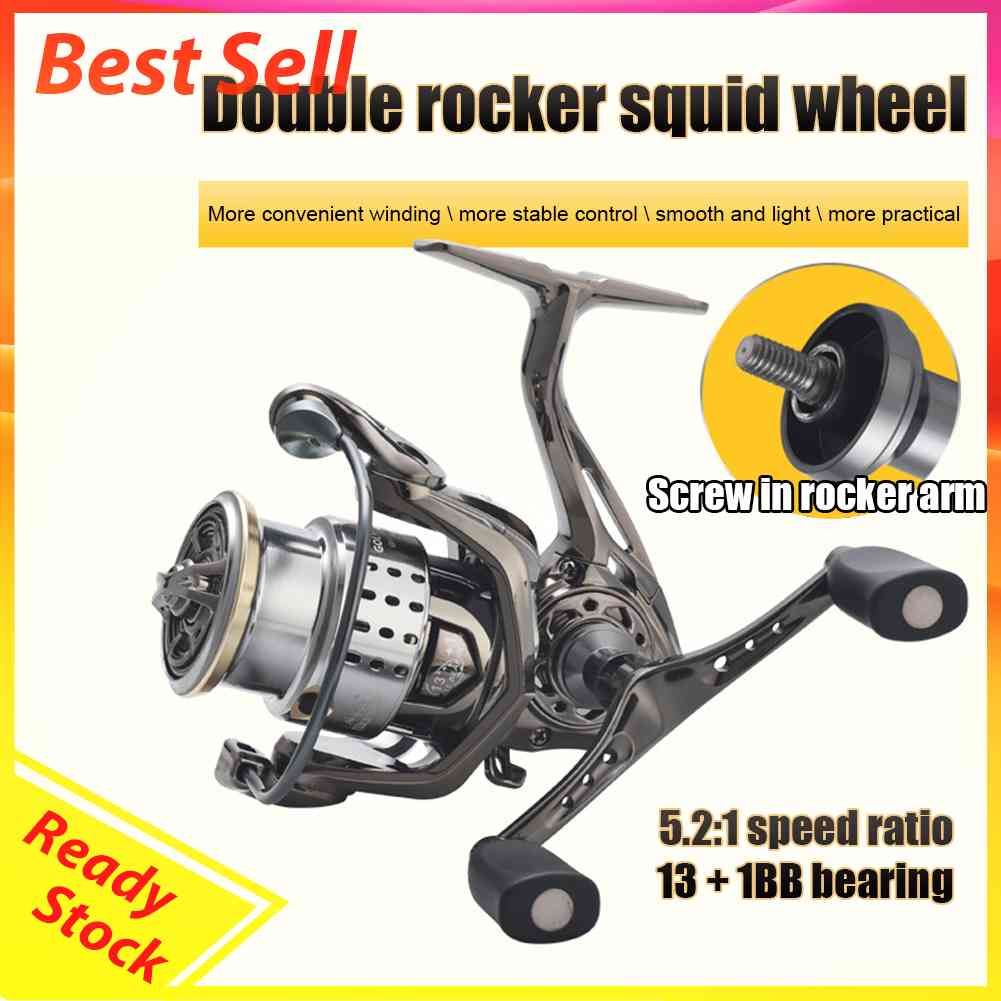 Reel Pancing Portable Tahan Lama Dengan Handle Halus