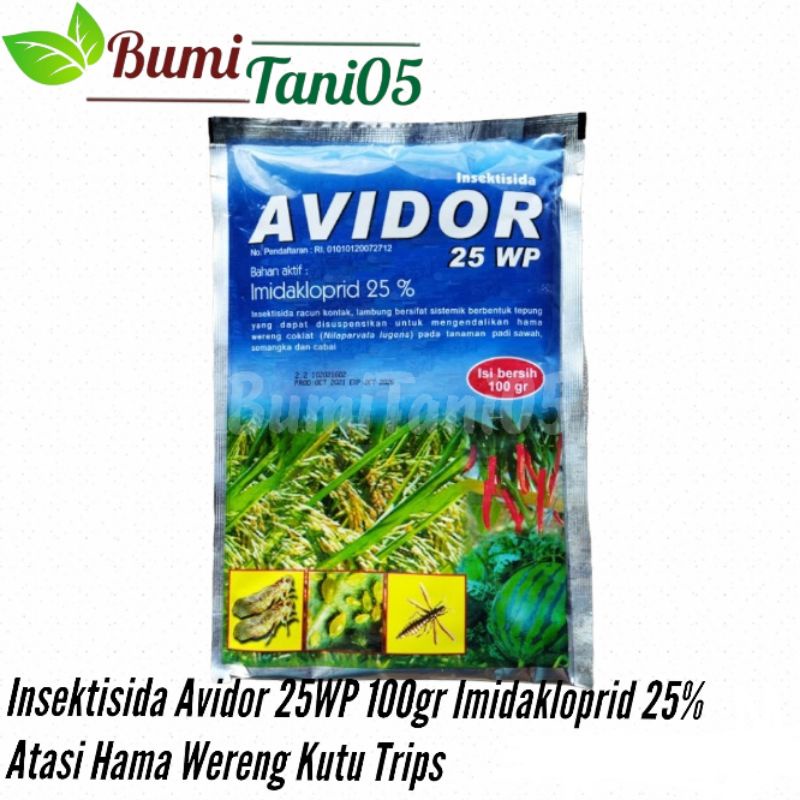 Jual Avidor 25WP Insektisida Imidakloprid 100gr Atasi Hama Wereng Kutu ...