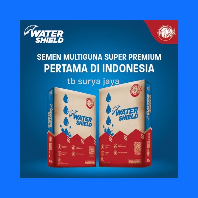 SEMEN WATERSHIELD MERAH PUTIH PER SAK | 40 KG