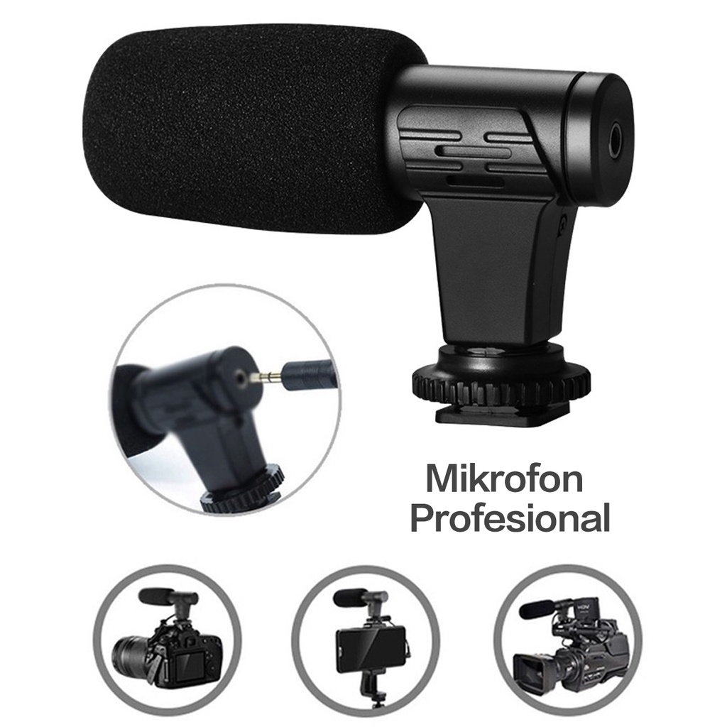 Vlogging Kit Paket Vlog 5 in 1 Led Video Light Phone Holder Tripod Microphone Remote Shutter AY-49