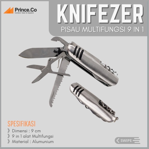 Pisau Saku Lipat Serbaguna Multifungsi 9 in 1 Pocket Knife EDC Stainless Stell A3010