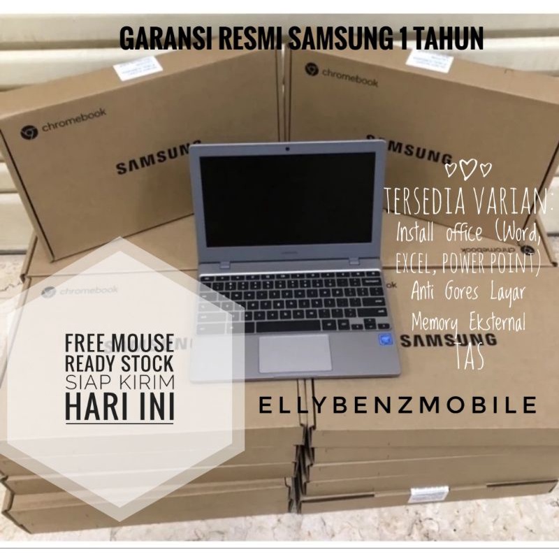 Samsung Chromebook 4 Ram 4GB / internal 32GB | 64GB| 96GB | 160GB | 288GB | Laptop 11.6&quot; 4GB 32GB New Garansi Resmi Samsung Indonesia SEIN Chrome Book