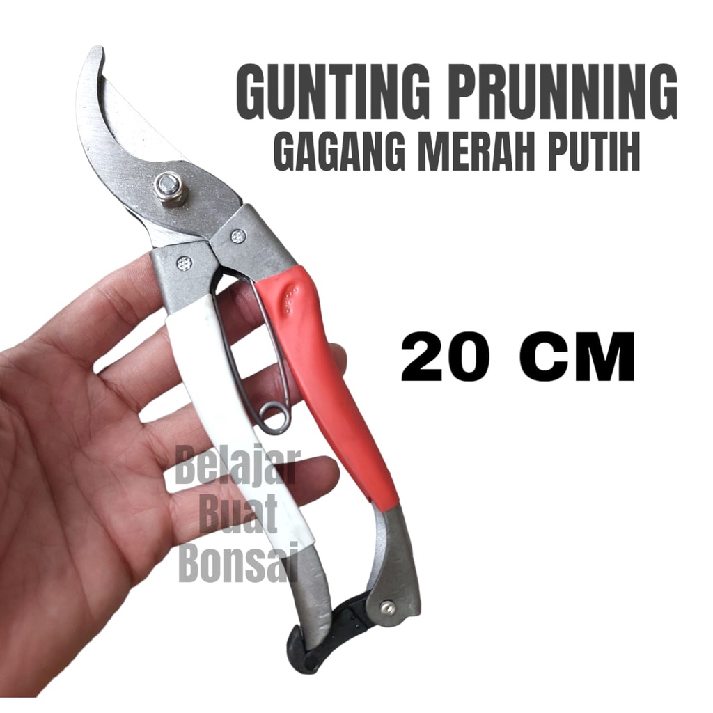 Gunting Prunning Daun Buah Ranting Merah Putih 20 CM Kode JLW