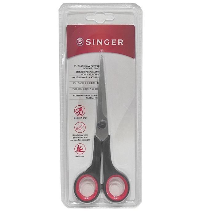 

Murah Singer 7" Gunting Potong Bahan Kain Merk Singer All Purpose Scissors Hot Sale