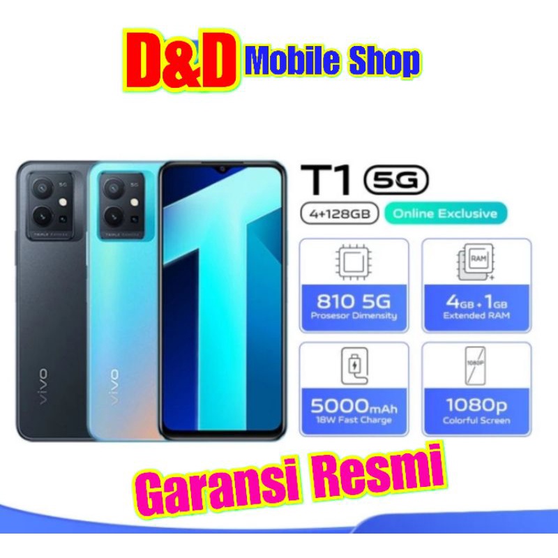 VIVO T1 5G 4/128 8/128 DIMENSITY 810 GARANSI RESMI VIVO INDONESIA