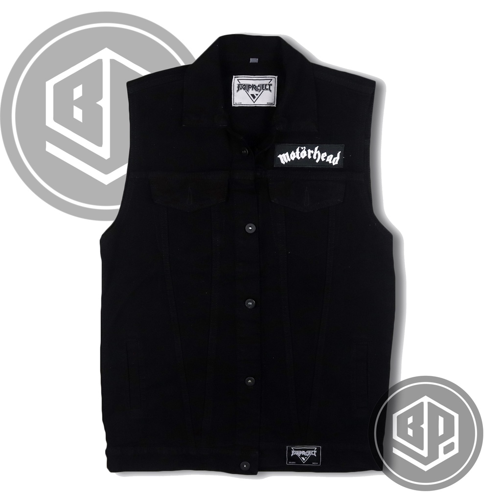 JAKET ROMPI DENIM JEANS EMBLEM BORDIR MOTOR HEAD