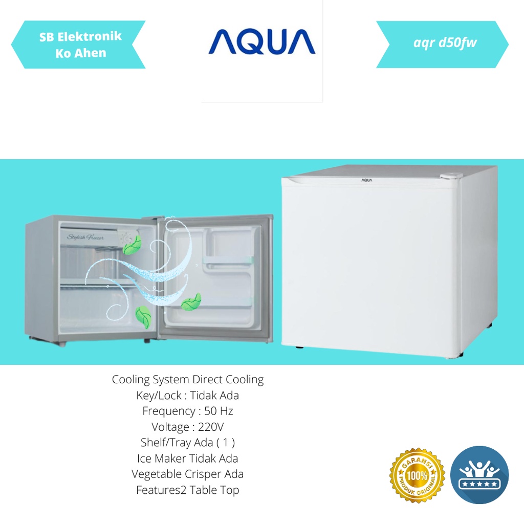 AQUA SANYO JAPAN MINI BAR AQRD50 AQR D 50F KULKAS PORTABLE 50L LOW