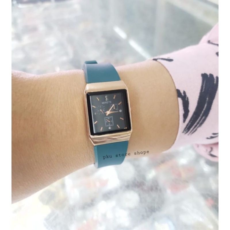 TERBARU ☑️JAM TANGAN WANITA MIRETE TERBARU STRAP RUBBER MODEL SIMPLE MEWAH TAHAN AIR JAM TANGAN WANITA TALI KARET JAM FASHION WANITA JAM TANGAN KASUAL WANITA TAHAN AIR STRAP RUBBER JAM TANGAN CEWEK MIRETE ORIGINAL FREE BATRAI CADANGAN JAM TANGAN WANITA