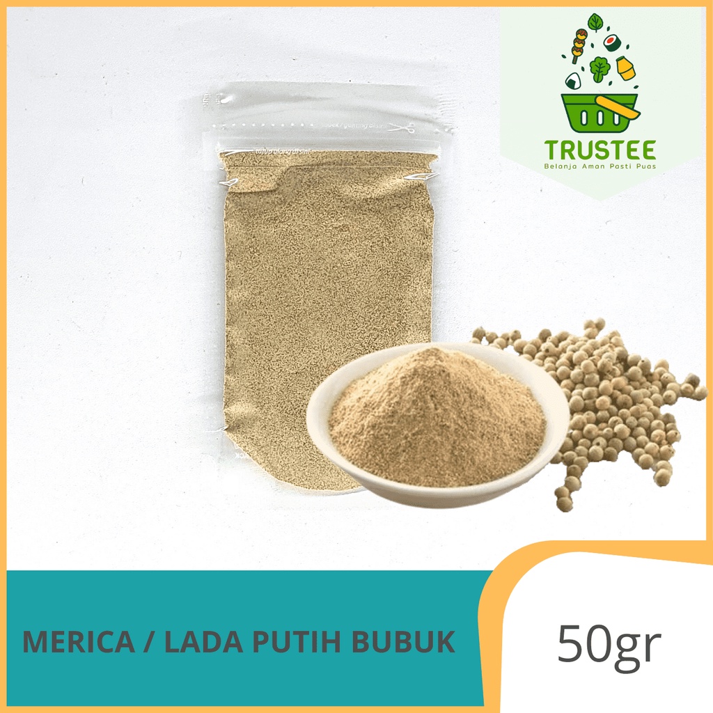 Lada Putih Bubuk Murni / Merica Bubuk / Pure White Pepper Powder 50gr