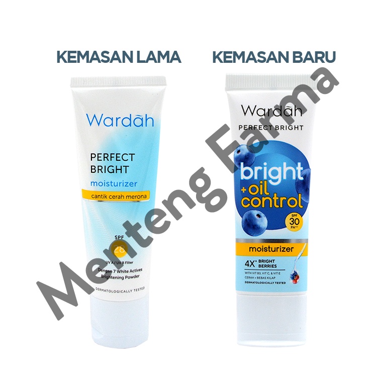 Wardah Perfect Bright Moisturizer + Oil Control SPF 30 20 mL - Krim Pelembab Wajah Cerah Bebas Kilap