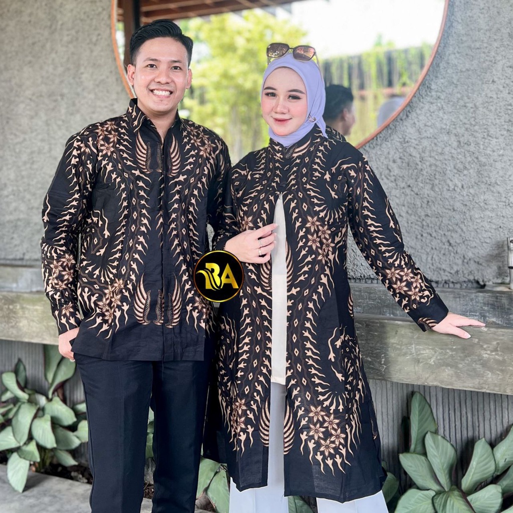 Batik Couple Modern Tunik Batik Wanita Atasan Batik Kerja Wanita Kantor Batik Tunik Couple