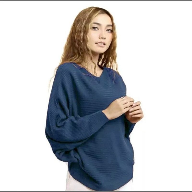 SWEATER RAJUT WANITA BATWING / BATWING BLOUSE / LASPERAL BATWING RAJUT