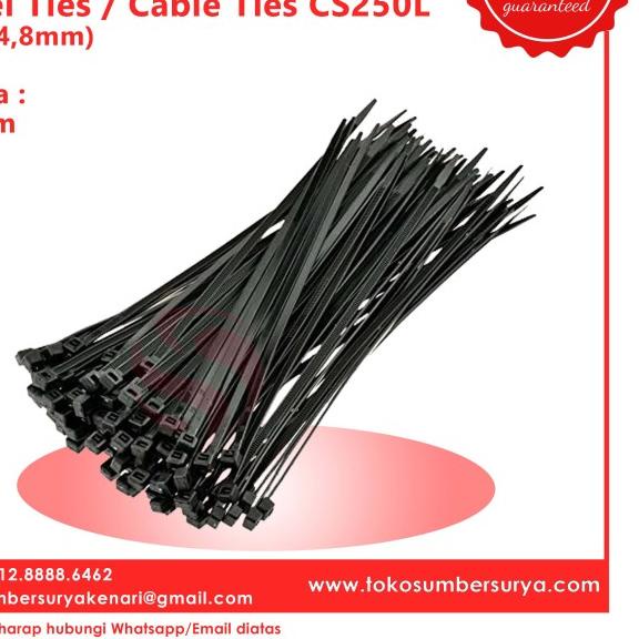Kabel Ties / Cable Ties CS250L Hitam 250x4,8 mm Sigma