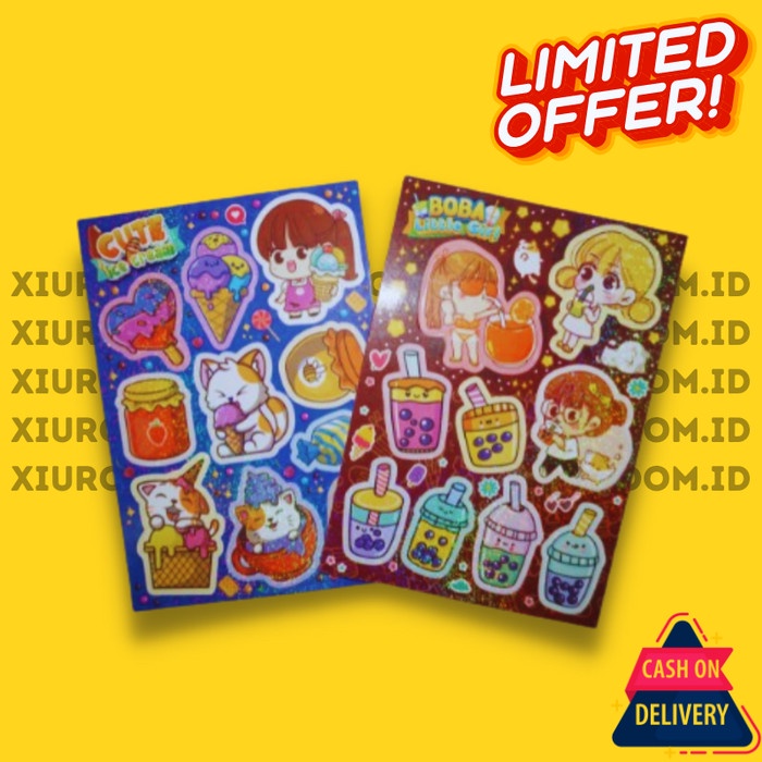 

XIUGROSIR - ( 10PCS ) MAINAN STIKER BUSA FANCY STICKER FOAM DG MOTIF BOBA DLL TERBARU