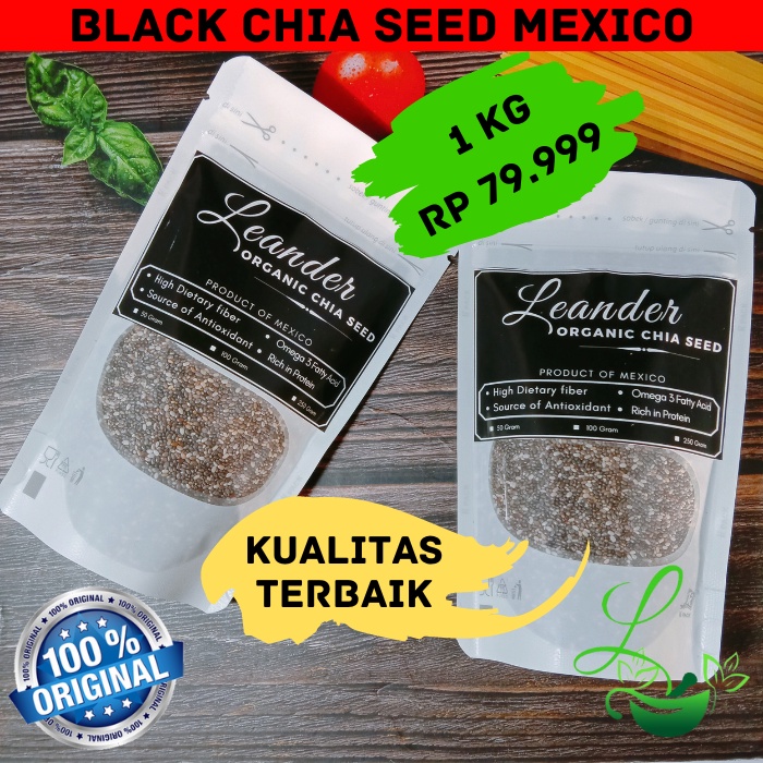 

BLACK CHIA SEED 1 KG MEXICO ORGANIC - PREMIUM QUALITY 1000 GR - 1000GR