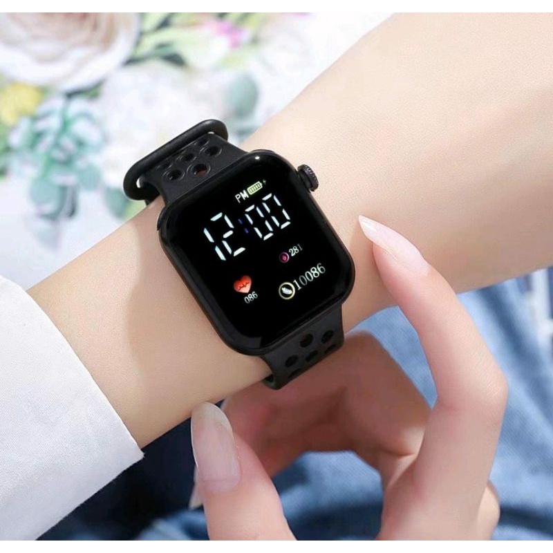 Jam Tangan Led Rubber Fashion Pria Wanita Outfit Kasual Terlaris Water Resistant