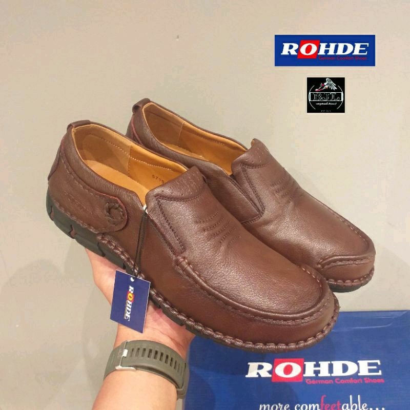 sepatu pria rohde 5710 coffe original kulit asli