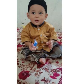 "GDG.18Oc22a" Baju Koko Bayi Setelan Sarung dan Peci Sarkoci Akikah baju bayi laki laki 6 12 bulan b