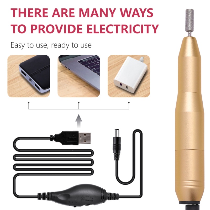 Zzz Pen Bor Kikir Kuku Elektrik Usb Kontrol Kecepatan Untuk Manicure