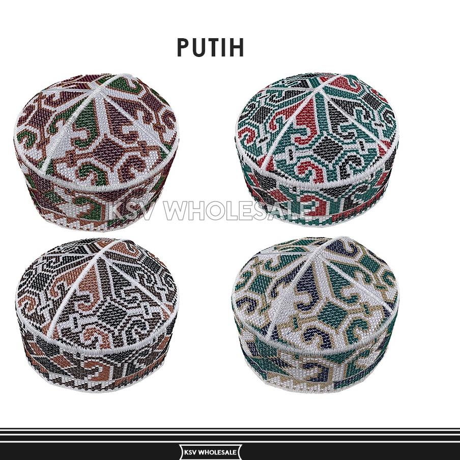 *New* Peci PAKISTAN Haji Alay Kopeah Lokal / Kopiyah Santri / Kupiyah Dewasa Anak Laki Motif Bordir 