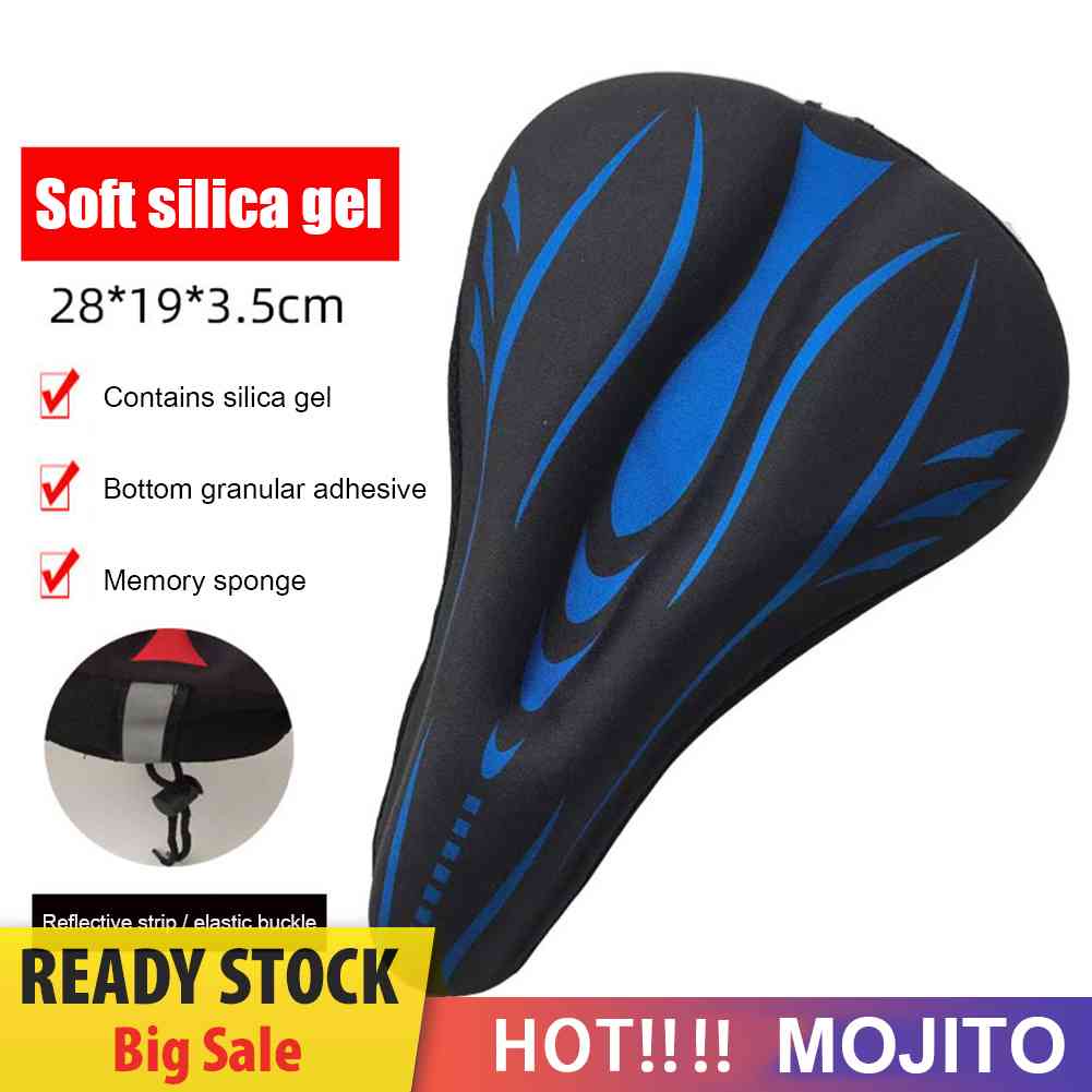 Cover Sadel Sepeda Bahan Memory Foam Gel Dengan Strip Reflektif