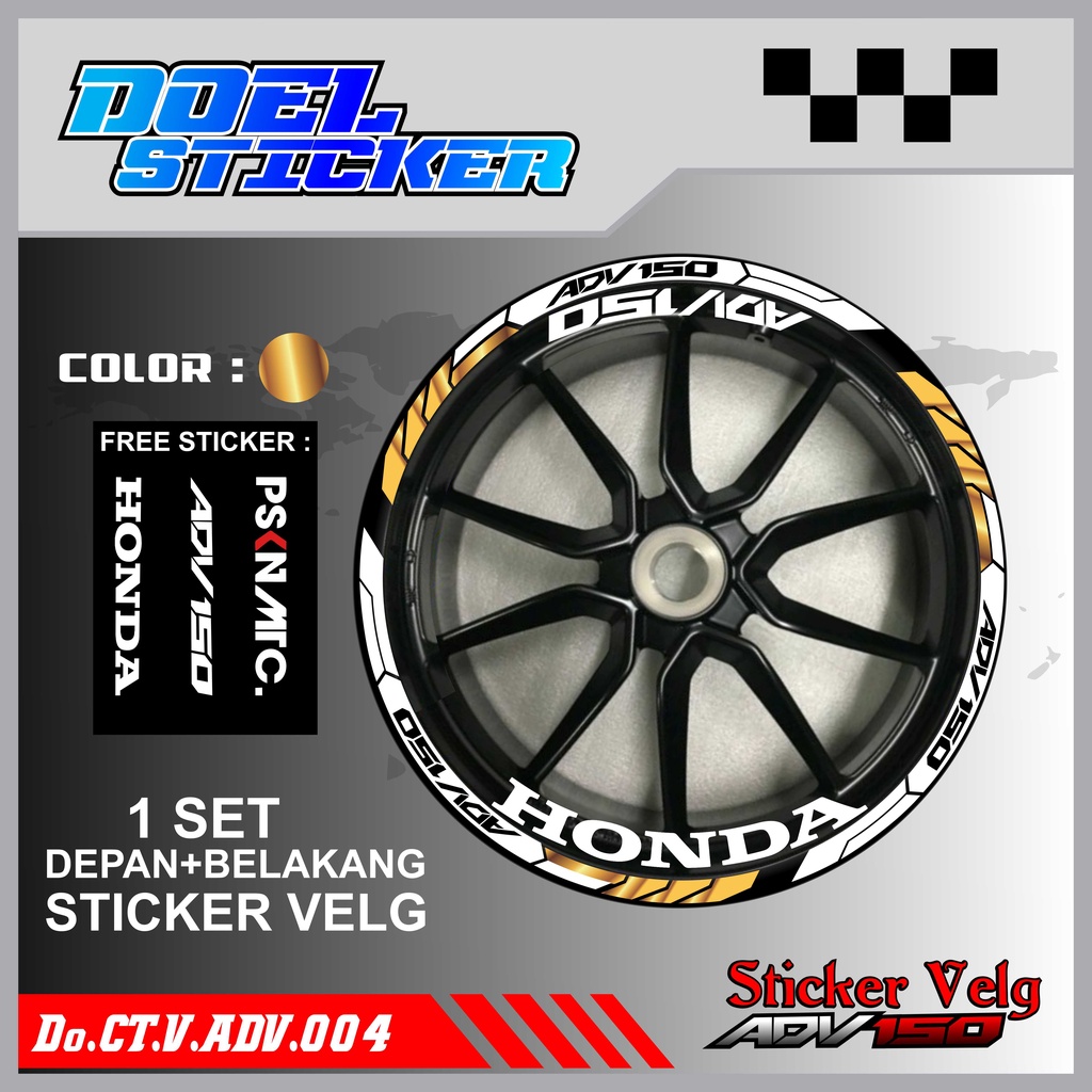 STICKER CUTTING LIST VELG HONDA ADV 150 VARIASI MOTOR DOEL 004