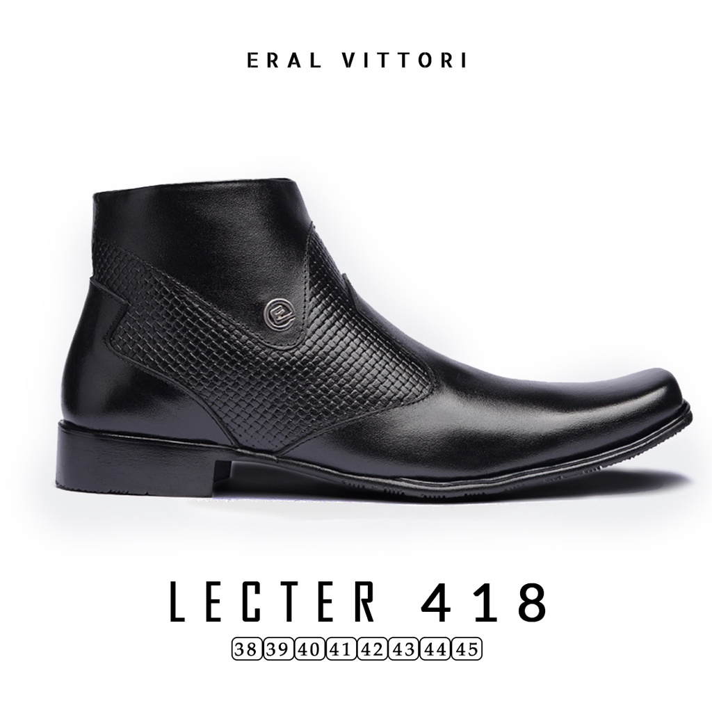 Eral Vittori - Lecter 418 Sepatu Pantofel Kulit Boots Formal Pria