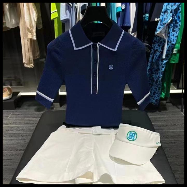 G23- Kaos Golf Polo Gfore Wanita Golf Kaos Knit Polo Ladies Short Sleeve Bestseller