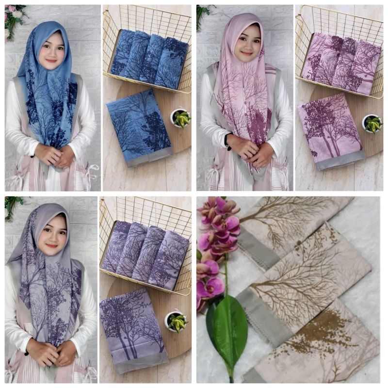 jilbab voal motif premium laser cut terbaru