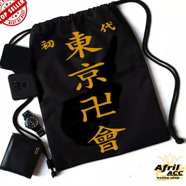 [PRODUK I0J] "" Tas Serut Tas Motif Anime TOKYO REVENGERS Tas Tokyo Manji (Mikey) SRI