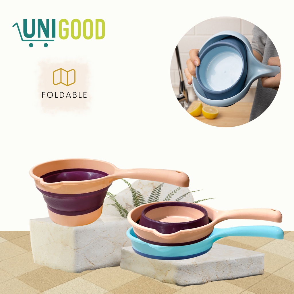 UNIGOOD - Gayung Lipat Gayung Portable Plastik Tebal