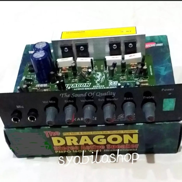 Wtb004 Kit Aktif Speaker The Dragon Power Amplifier Stereo Promo