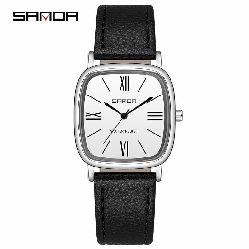 JAM TANGAN SANDA P1101 Jam Tangan Wanita Analog Classic Tali Kulit Quartz ANTI KARAT