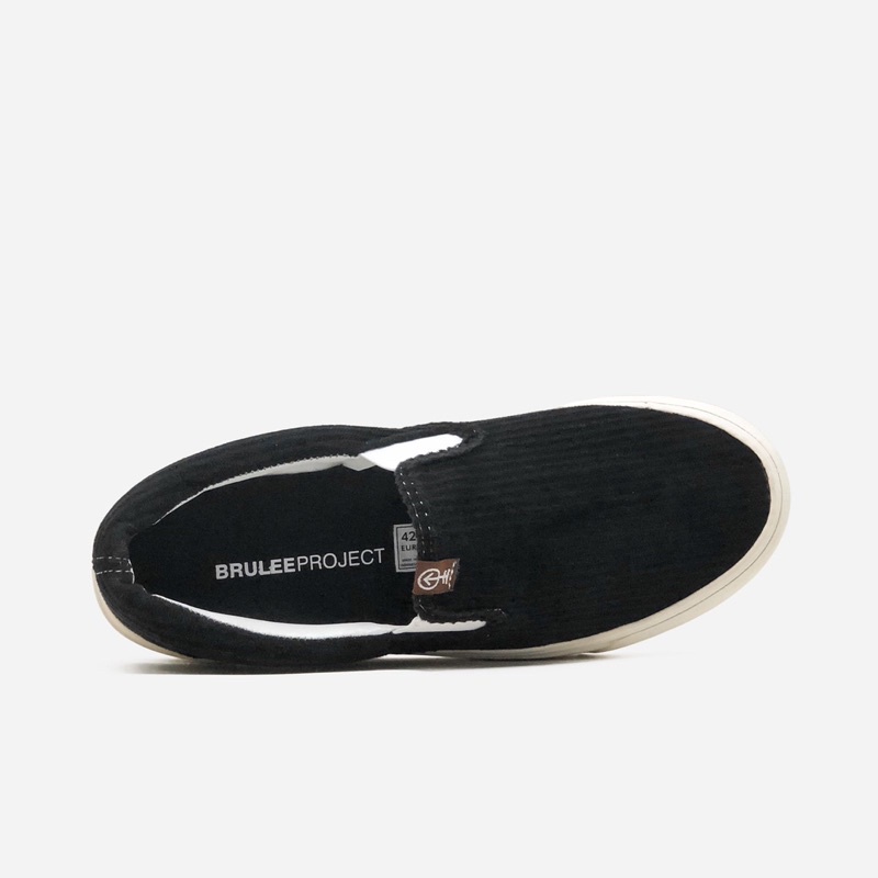 BRULEE PROJECT - SLIP ON CORDUROY BLACK WHITE