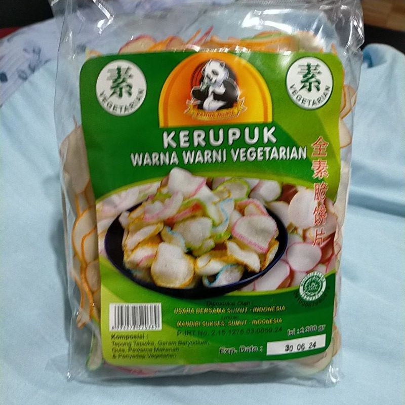 

panda dunia kerupuk warna-warni Vegan