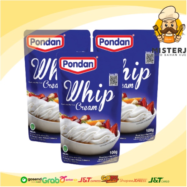 Jual Pondan Whip Cream 100 Gram Whip Cream Pouch Shopee Indonesia