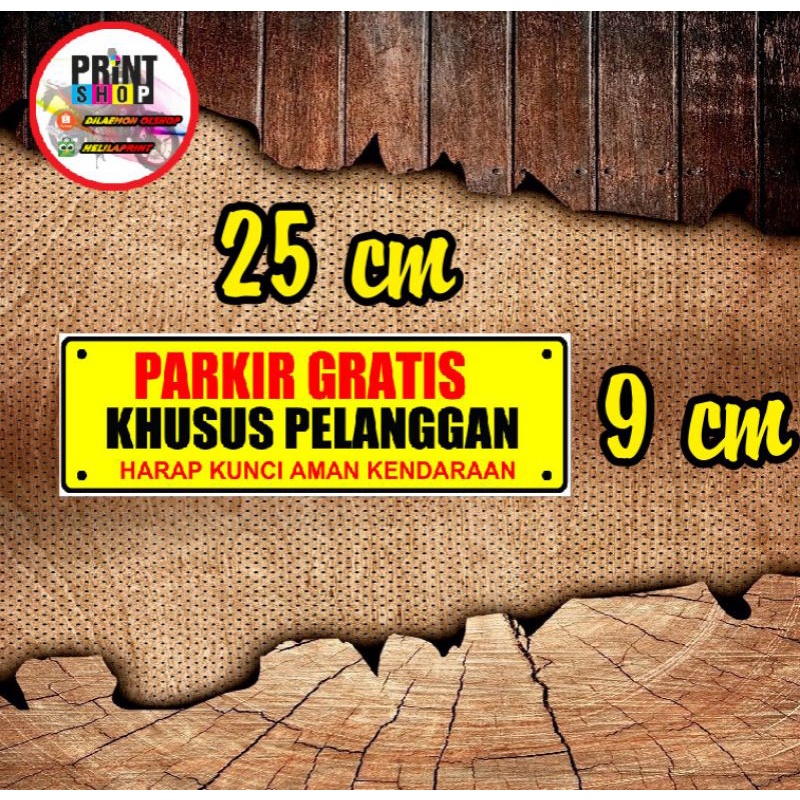 

sticker parkir gratis khusus pelanggan