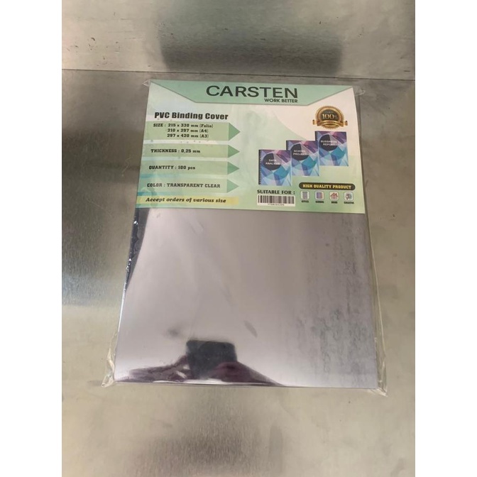 

Cover Plastik Mika Jilid Bening A4 Tebal 0.20Mm