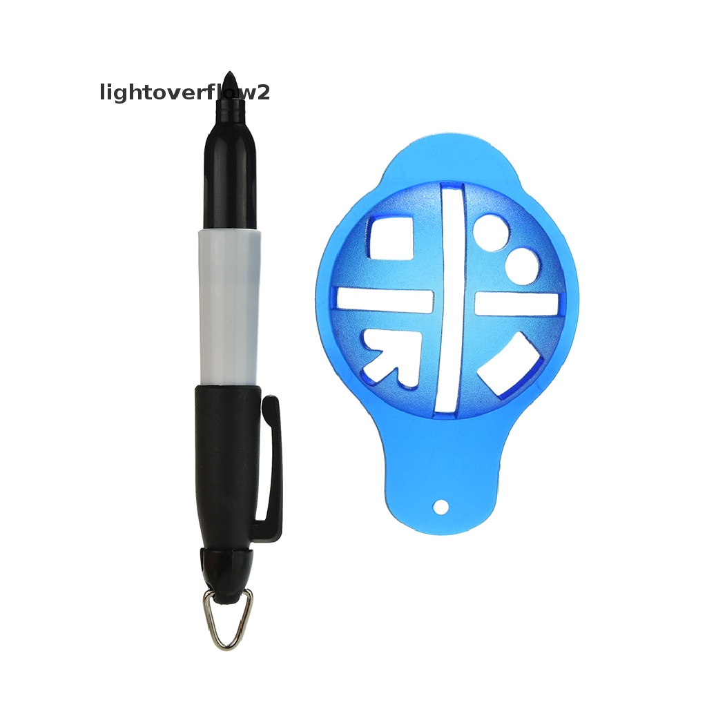 (lightoverflow2) Set Stensil + Spidol + Penanda Bola Golf Anti Air