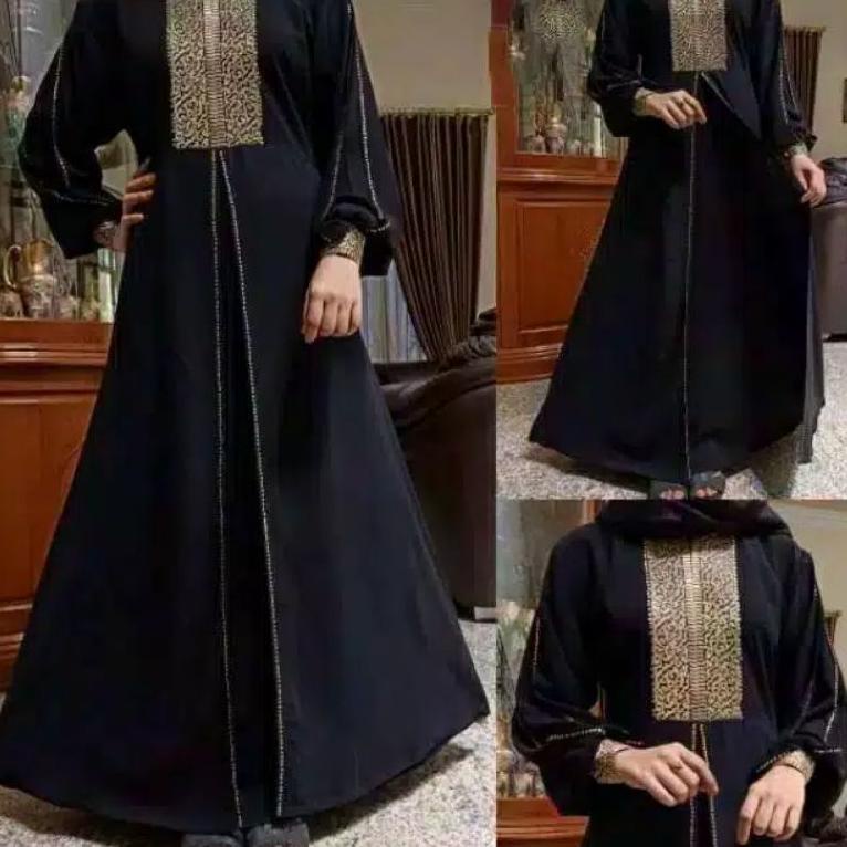 Abaya Arab Saudi Hitam Abaya Turki Hitam Abaya Dhubai Hitam Modern Couple Ibu Dan Anak Motif 255 ▫ PUN.18Oc22ᶠ